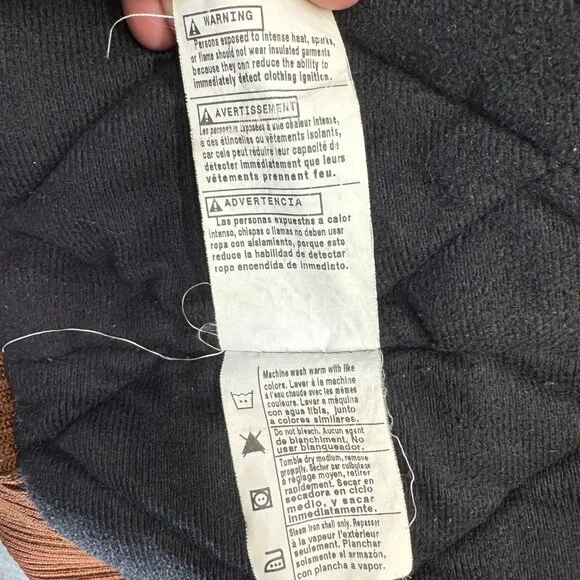 Vintage Carhartt J131 BRN Hooded Duck Jacket Sz XL USA Made Union Quilted Lined - Picture 14 of 15